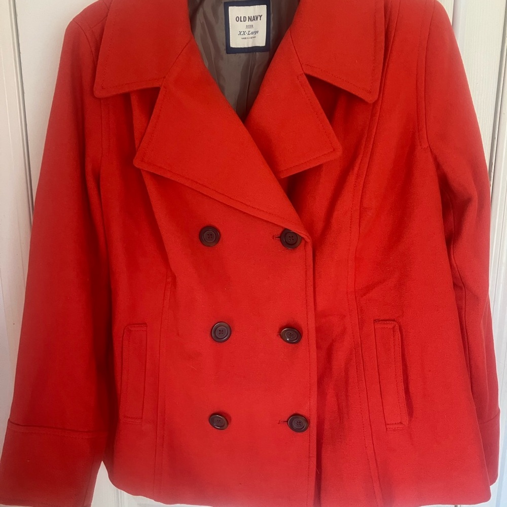 Old Navy Orange Pea Coat
